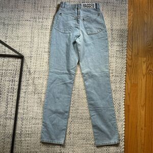 The Ragged Priest Light Wash High Rise Straight Leg Jean 26